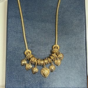 Golden charm necklace that’s trendy and super beautiful
